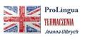 Biuro Tłumaczeń ProLingua JOANNA ULBRYCH logo