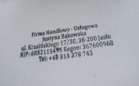 Firma Handlowo - Usługowa Justyna Bąkowska