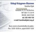 USŁUGI KSIĘGOWO-BIUROWE KAROLINA KIJAK